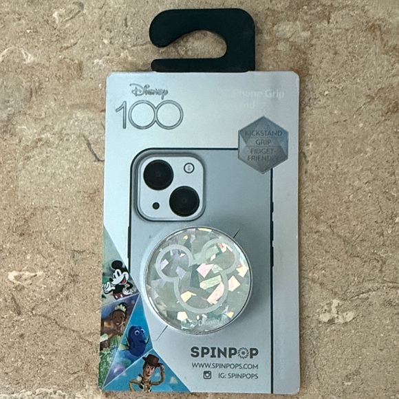 Disney SpinPop Phone Grip - Iridescent Silver - Picture 1 of 4